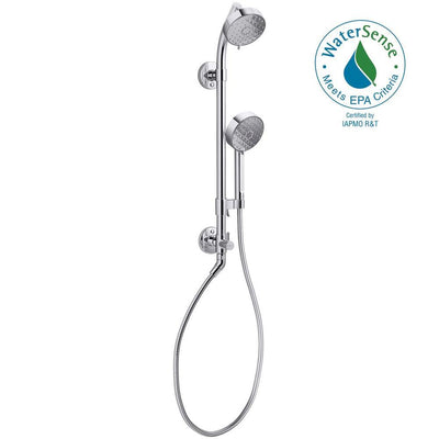 HydroRail-S Shower Column Kit with Awaken Multi-Function Shower Head, Hand Shower and Hose (Valve not included) - Super Arbor