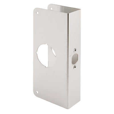 1-3/4 in. x 9 in. Thick Solid Brass Lock and Door Reinforcer, 2-1/8 in. Single Bore, 2-3/4 in. Backset - Super Arbor
