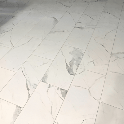 Statuario 12-in x 24-in Polished Porcelain Marble Look Floor and Wall Tile (1.93-sq. ft/ Piece) - Super Arbor