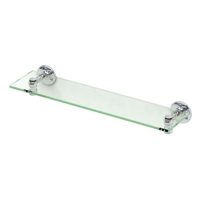 Cafe 20.13 in. W Glass Bathroom Shelf in Chrome - Super Arbor