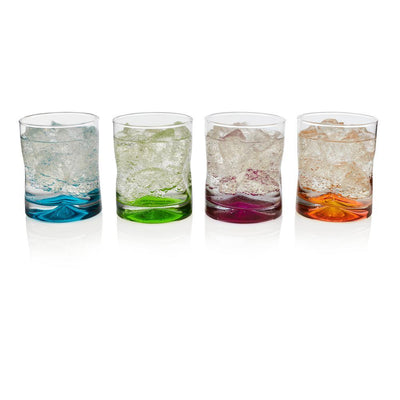 Impressions Colors 4-piece Rocks Glass Set - Super Arbor