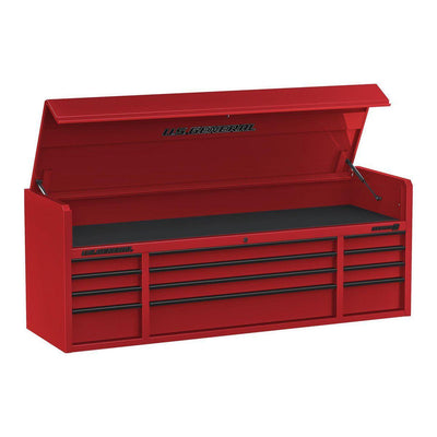 U.S. GENERAL 72 in. x 22 in. Triple Bank Top Chest, Series 3, Red - Super Arbor