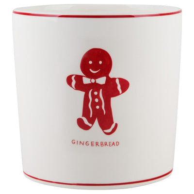 7 in. D White Gingerbread Round Utensil Crock - Super Arbor