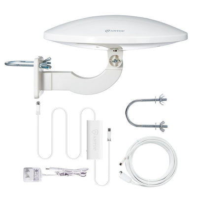 UFO Smartpass Amplified Outdoor Indoor HDTV Antenna with Built-In 4G LTE Filter - Super Arbor