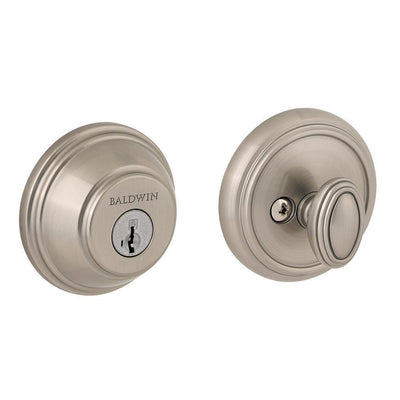 Prestige Satin Nickel Single Cylinder Round Deadbolt Featuring SmartKey Security - Super Arbor