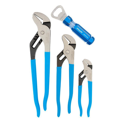 12 in., 9-1/2 in. and 6-1/2 in. Tongue and Groove Plier Set (3-Piece) - Super Arbor