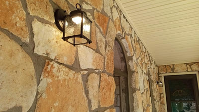 Portfolio Wall Lantern 8.25-in H Black LED Outdoor Wall Light - Super Arbor