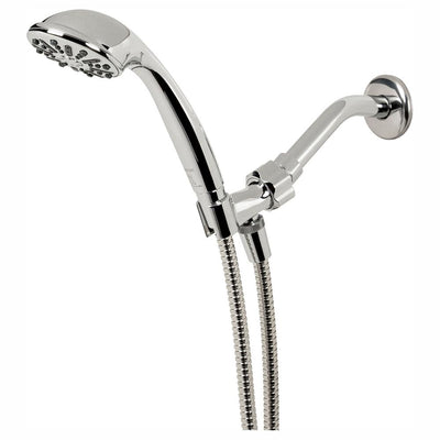 1-Spray 3.3 in. Single Wall Mount Handheld Shower Head in Chrome - Super Arbor