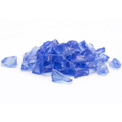 1/2 in. 25 lb. Medium Royal Blue Landscape Fire Glass - Super Arbor
