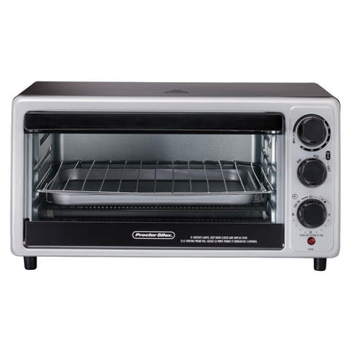 1500-Watt 6-Slice Silver Toaster Oven with Toast, Bake and Broil Settings - Super Arbor