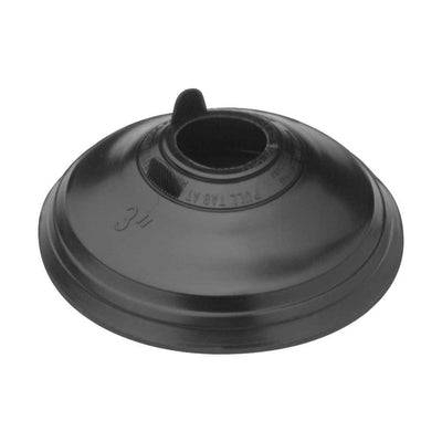 5.75 in. x 5.75 in. PVC Base Vent Pipe Flashing with Adjustable Rubber Collar in Black