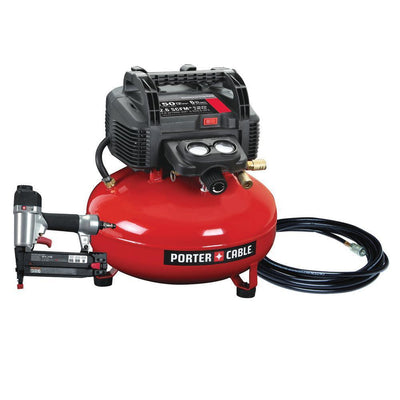 6 Gal. 150 PSI Portable Electric Air Compressor and 18-Gauge Brad Nailer Combo Kit (1-Tool) - Super Arbor