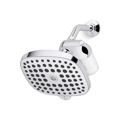 Aquifer 3-Spray Pattern 1.75 GPM 8.8625 in. Wall-Mount Fixed Shower Head with Filtration System in Polished Chrome - Super Arbor