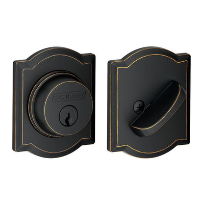 Camelot Aged Bronze Single Cylinder Deadbolt - Super Arbor