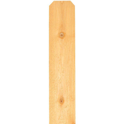 19/32 in x 5-1/2 in x 6 ft. Kiln Dried Cedar Wood Dog-Ear Fence Picket - Super Arbor