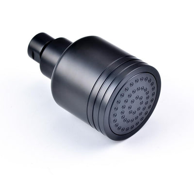1-Spray Patterns with 4.1 GPM 2.52 in. Wall Mount Rain Fixed Shower Head in Matte Black - Super Arbor