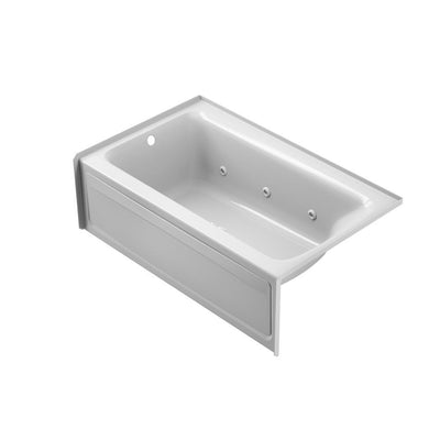 PROJECTA 60 in. x 36 in. Acrylic Left-Hand Drain Rectangular Alcove Whirlpool Bathtub in White - Super Arbor