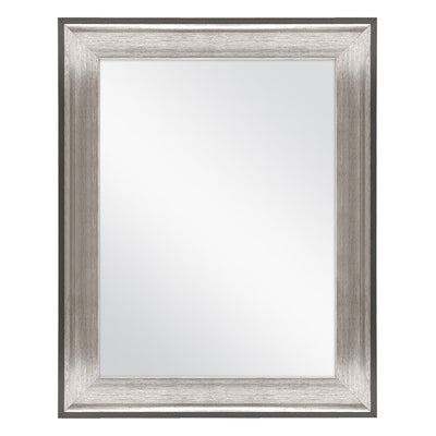 23 in. W x 29 in. L Framed Fog Free Wall Mirror in Two-Tone Pewter - Super Arbor