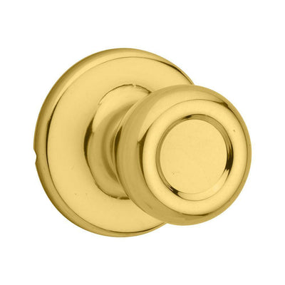 Tylo Polished Brass Passage Hall/Closet Door Knob Featuring Microban Antimicrobial Technology - Super Arbor