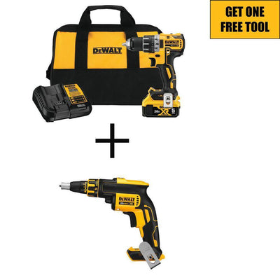 20-Volt MAX XR Cordless Brushless 1/2 in. Drill/Driver Kit with FREE 20-Volt Cordless Brushless Drywall Screw Gun - Super Arbor