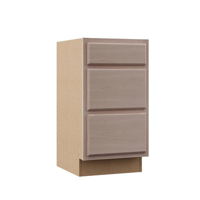 Hampton Assembled 18x34.5x24 in. Base Kitchen Cabinet with 3 Drawers in Unfinished Beech - Super Arbor