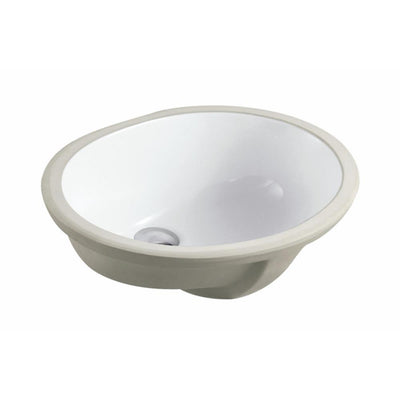 19-1/2 in. x 16 in. Oval Undermount Vitreous Glazed Ceramic Lavatory Vanity Bathroom Sink Pure White - Super Arbor