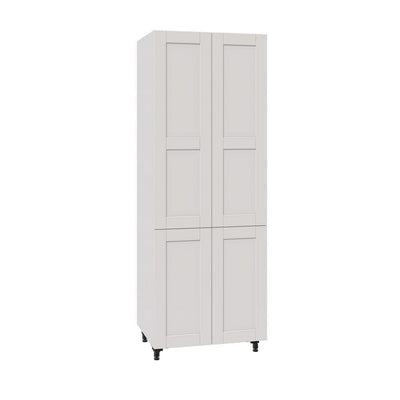 Shaker Assembled 30 in. x 84.5 in. x 24 in. Pantry Cabinet in Vanilla White - Super Arbor