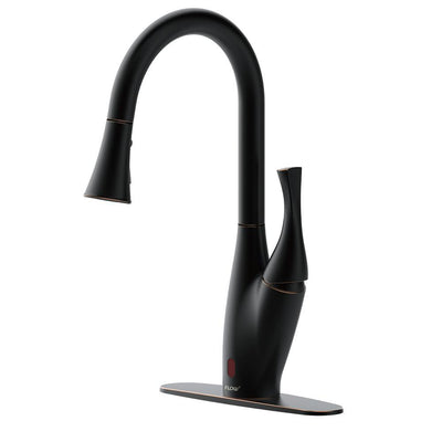 X Series Single-Handle Pull-Down Sprayer Kitchen Faucet with Motion Sensor in Oil Rubbed Bronze - Super Arbor