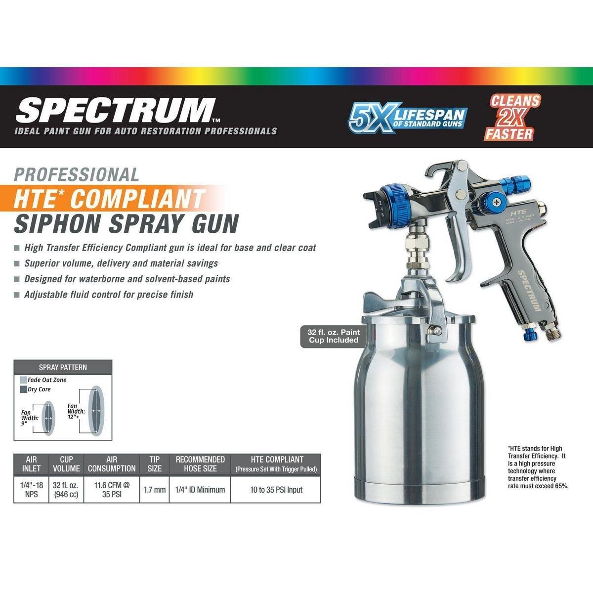 32 oz. Professional HTE Compliant Siphon Air Spray Gun