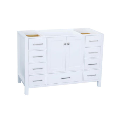 Cambridge 48 in. W Vanity Cabinet Only in White - Super Arbor