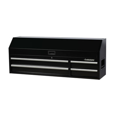 61 in. W x 15.8 in. D 4-Drawer Tool Chest with Power Strip in Black