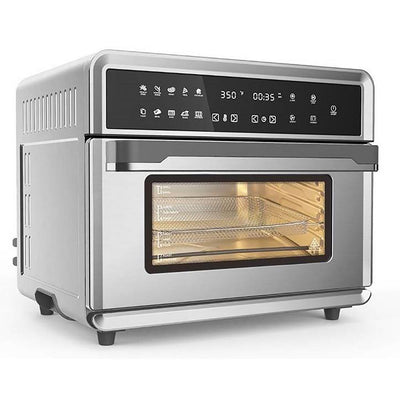 30Qt Touchscreen Air Fryer Toaster Oven with 3 Cooking Levels, Dehydration, Accessories, & Recipe Book - Super Arbor