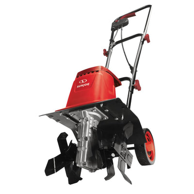 Sun Joe 12 in. 8 Amp Electric Garden Tiller/Cultivator in Red