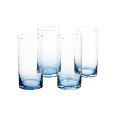 Skylar 19.8 oz. Midnight Blue Ombre Highball Glasses (Set of 4) - Super Arbor