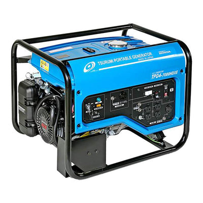 TSURUMI PUMP 6,000 Watt Gasoline Powered Portable Blue Generator with Electric Start, GFCI Protection and Honda GX390 OHV Engine - Super Arbor