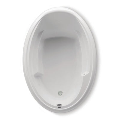 Ariel I 60 in. Acrylic Reversible Drain Oval Drop-In Soaking Bathtub in White - Super Arbor