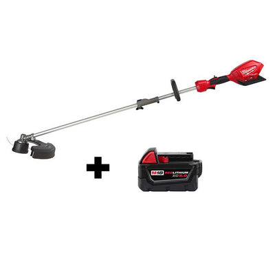 Milwaukee M18 FUEL 18-Volt Lithium-Ion Cordless Brushless String Grass Trimmer W/ Attachment Capability W/ M18 5.0Ah Battery - Super Arbor