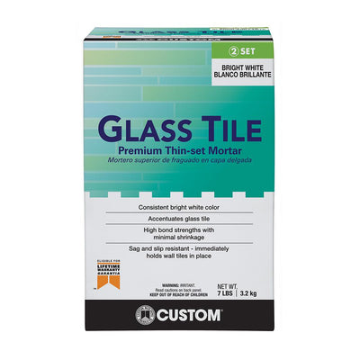 Custom Building Products Glass Tile 7 lb. White Premium Thin-Set Mortar