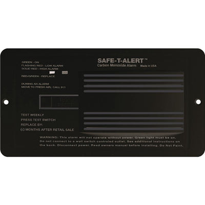 MTI Industries 65 Series 12-Volt Safe-T-Alert Flush Mount RV Carbon Monoxide (CO) Alarm in Black - Super Arbor