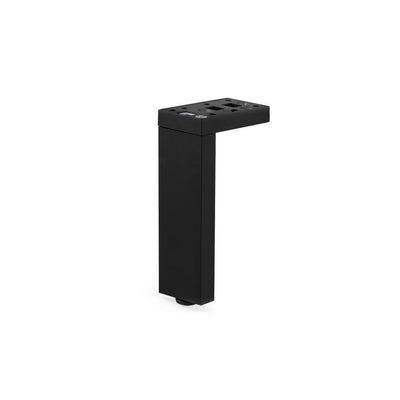 9-27/32 in. (250 mm) Matte Black Adjustable Contemporary Versatile T or L Shaped Furniture Leg - Super Arbor