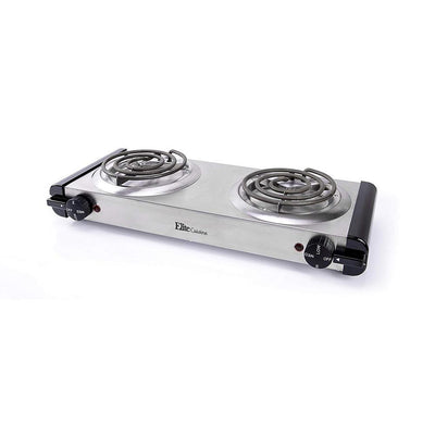 Cuisine Electric 21.5 in. 2-Burner in Stainless Steel - Super Arbor