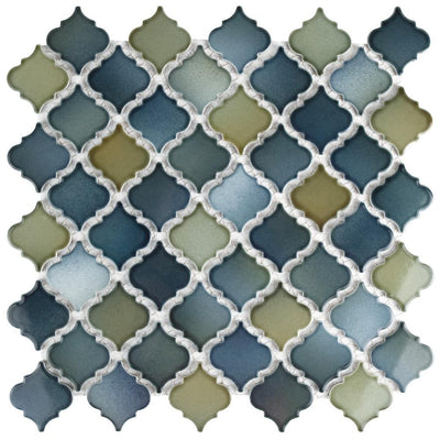 Merola Tile Hudson Tangier Atlantis 12 in. x 12 in. Porcelain Mosaic Tile (10.96 sq. ft. / Case) - Super Arbor