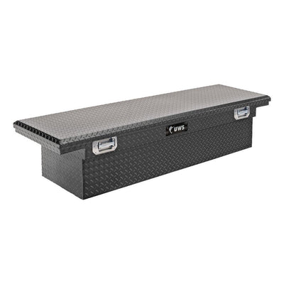 UWS 69.875 in. Matte Black Aluminum Low Profile Crossbed Truck Tool Box - Super Arbor