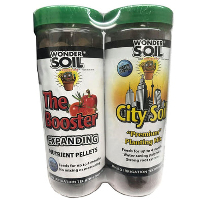 WONDER SOIL Expanding Coco Coir Booster and City Living Soil Wafers Combo Pack - Super Arbor