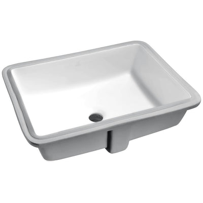 Dahlia Series 7.25 in. Ceramic Undermount Sink Basin in White - Super Arbor