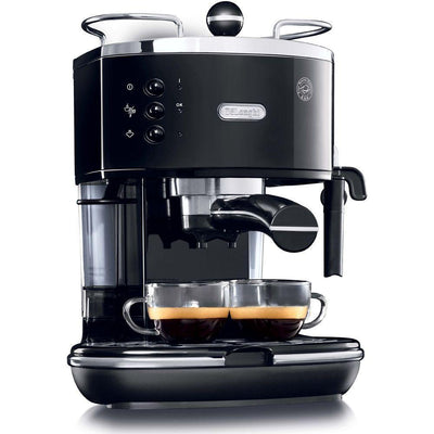 Icona Espresso 6-Cup Black Espresso Machine and Cappuccino Maker - Super Arbor