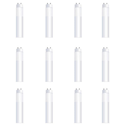 Feit Electric 4 ft. 14-Watt T8 32W/ T12 40W Equivalent Cool White (4100K) G13 Plug and Play Linear LED Tube Light Bulb (12-Pack) - Super Arbor