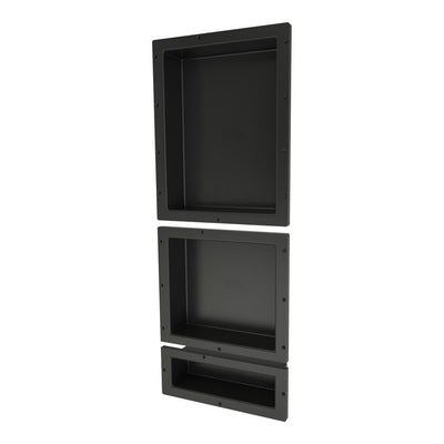 Redi Niche 16 in. x 40 in. Triple Shower Niche Set in Black - Super Arbor