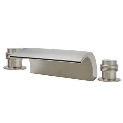 2-Handle Deck-Mount Roman Tub Faucet in Brushed Nickel - Super Arbor