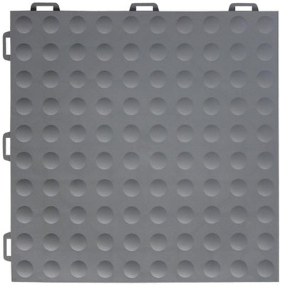 Greatmats StayLock Bump Top Gray 12 in. x 12 in. x 0.56 in. PVC Plastic Interlocking Gym Floor Tile (Case of 26)